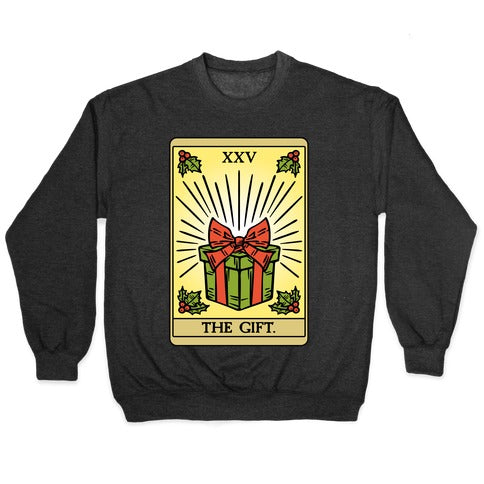 The Gift Tarot Card Holiday Gift Tags Crewneck Sweatshirt